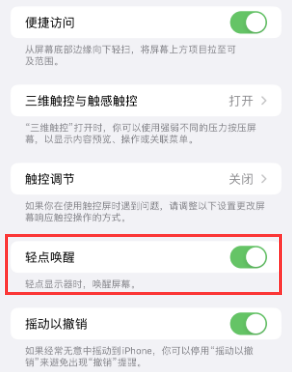 毛感乡苹果授权维修站分享iPhone轻点无法唤醒怎么办 