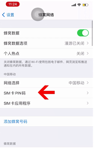 毛感乡苹果14维修网分享如何给iPhone14的SIM卡设置密码 