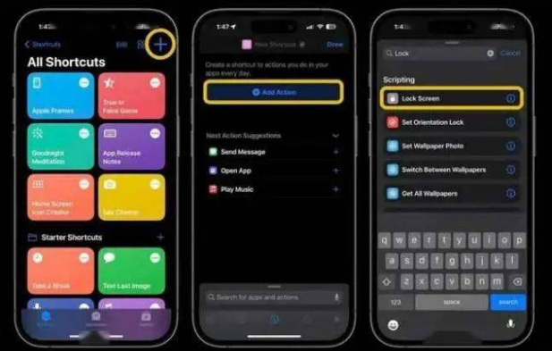 毛感乡苹果14锁屏维修店分享iPhone14升级iOS16.4后如何创建锁屏快捷方式 