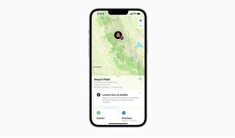 毛感乡苹果14维修分享iPhone14系列中 FindMy功能通过卫星分享位置方法教程 